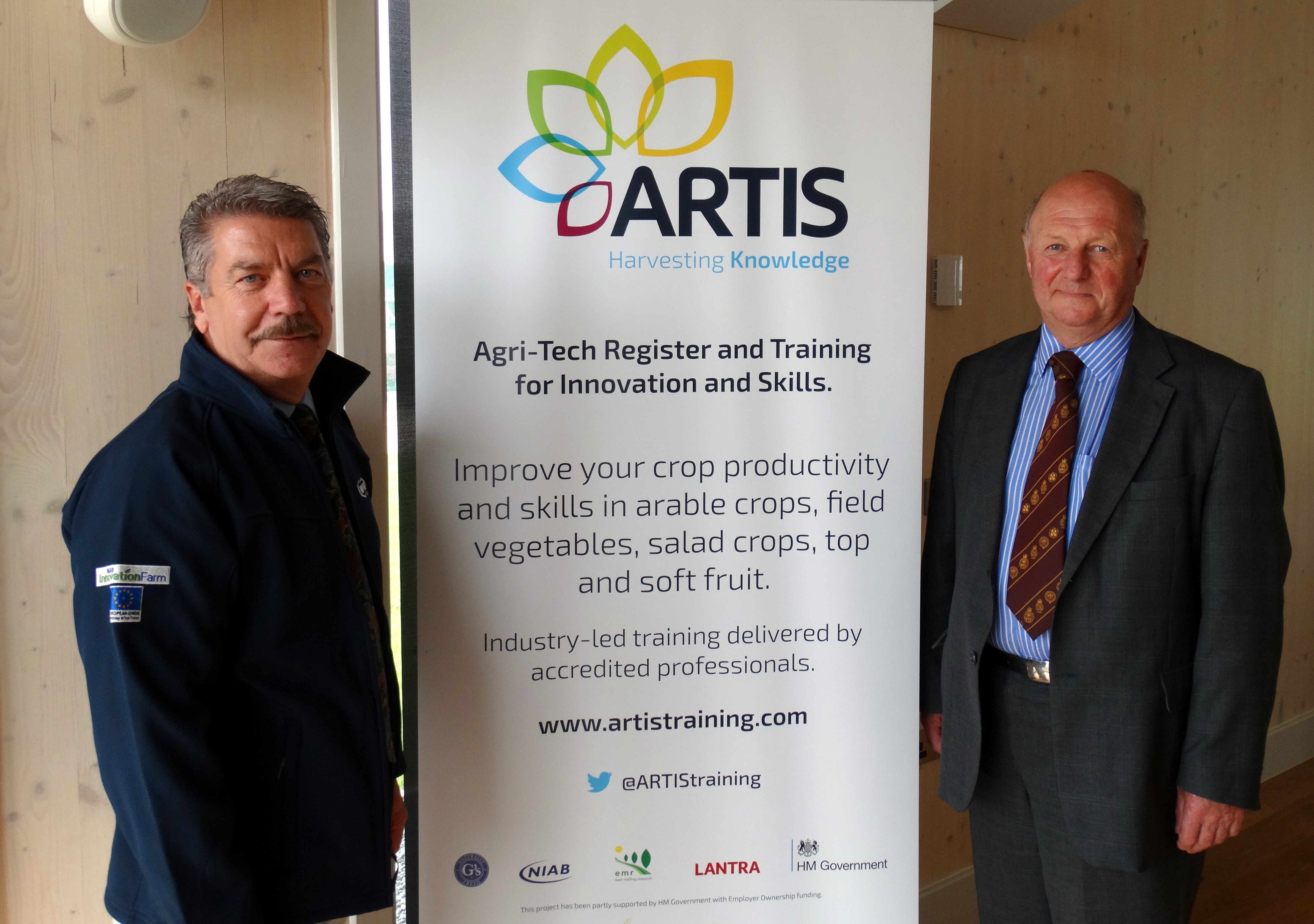 Bill Clark and Sir Jim Paice launch the 2014-15 ARTIS training programme
