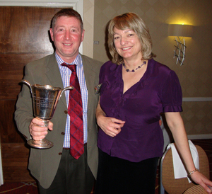 Syngenta Seeds Nigel Kingston is presented with NIAB’s Variety Cup Award by NIAB chief executive Dr Tina Barsby