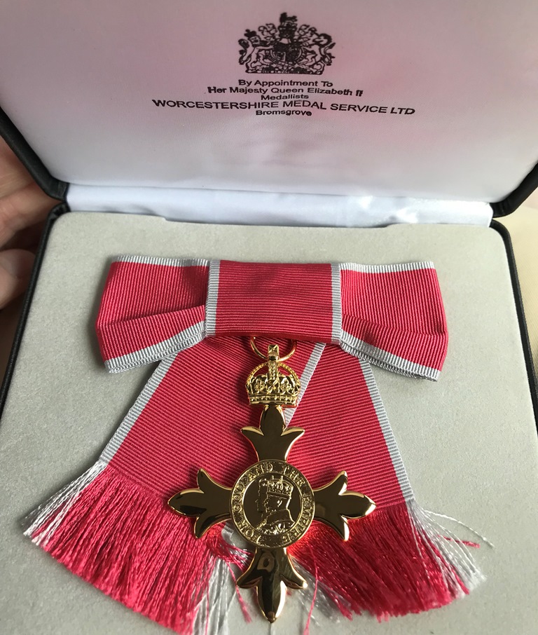 OBE medal Tina Barsby, NIAB